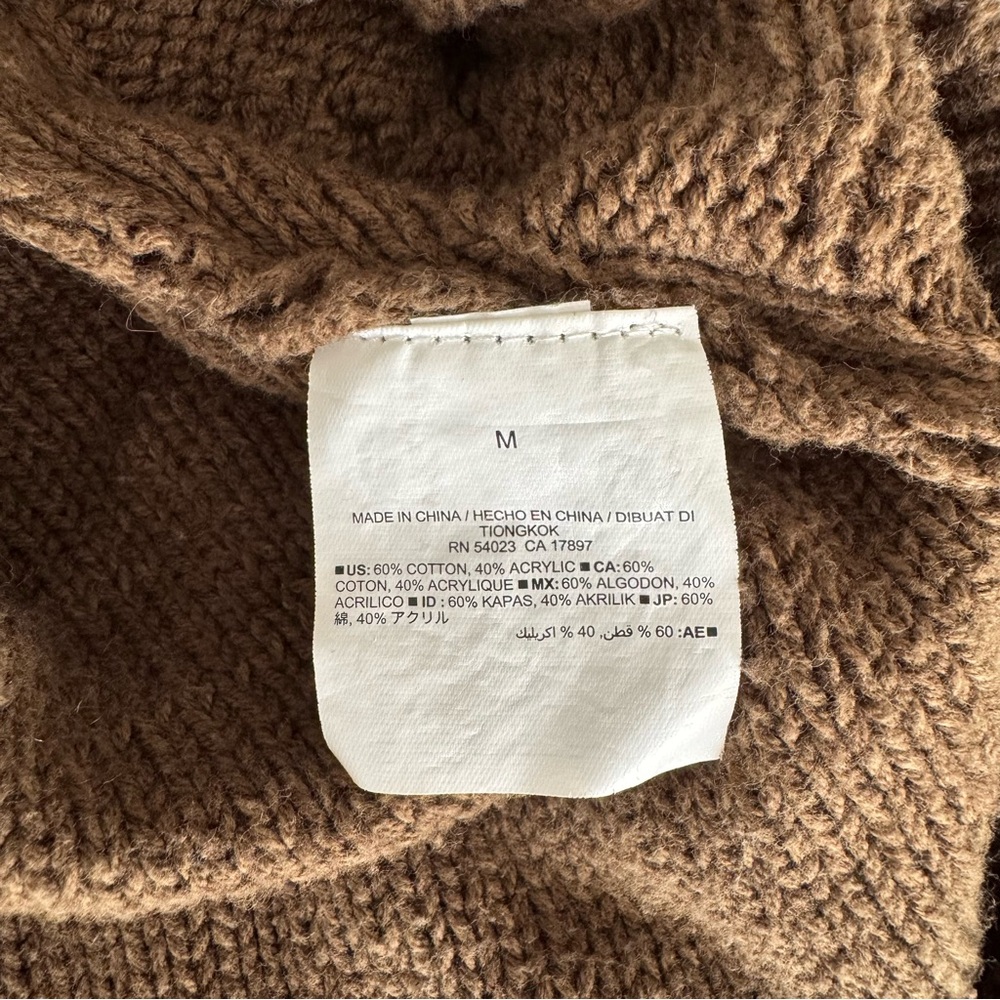 Old Navy Olive Green Cable Knit Turtleneck‎ Sweater – Size Medium - Picture 8 of 8